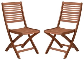 Градински столове в комплект от 2 бр. от масивно дърво в естествен цвят Savannah – Garden Pleasure