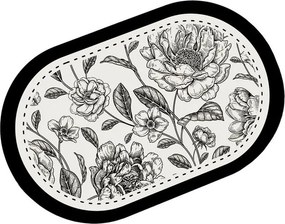 Черно-бял килим за баня 60x100 cm Rasse – Foutastic