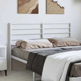 352402 vidaXL Метална табла за глава, бяла, 150 см