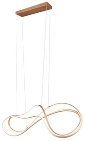 LED висяща лампа с метален абажур в златисто Nala - Trio Select