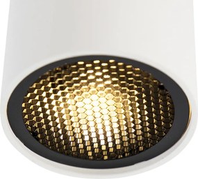 Дизайнерски повърхностно монтиран прожектор бял GU10 50mm - Tubo Honey