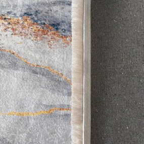 Сив противохлъзгащ килим с шарка Ширина: 60 ​​см | Дължина: 100 см