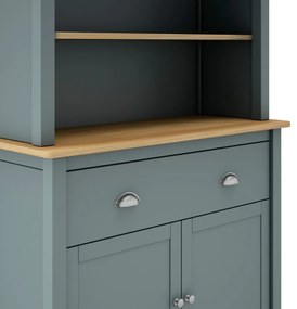 Шкаф сиво-зелен от масивен бор 90x180,5x40 cm Misti – Marckeric