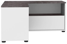 Сиво-бяла маса за телевизор от бетон 90x45 cm Angle - TemaHome
