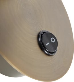 Смарт бронзов стенен прожектор, въртящ се и накланящ се с превключвател, вкл. Wifi GU10 50mm - Karin 1