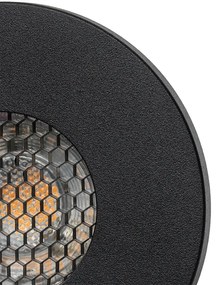 Комплект от 6 модерни вградени спота за баня черни IP54 - Shed Honey