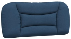 374531 vidaXL Мека табла за легло, синя, 80 см, плат
