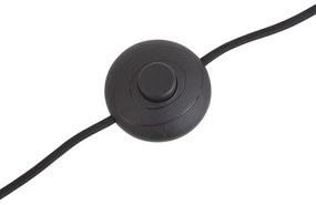 Дизайнерска подова лампа черна с димно стъкло - Ana