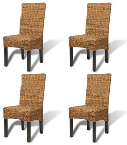 274200 vidaXL Трапезни столове 4 бр абака и мангово дърво масив