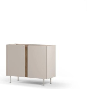 Кремаво-естествено шкафче от декор от дъб 100x82,5x40 cm Lucile – Marckeric