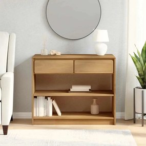 377599 vidaXL Конзолна маса SAUDA, дъб, 89,5x36,5x73 см, борово дърво масив