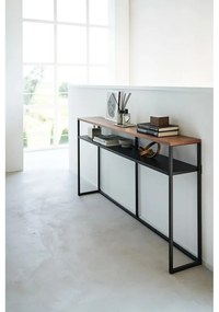 Конзолна маса от декор от ясен в черен и тъмнокафяв цвят 20,5x126 cm Tower – YAMAZAKI