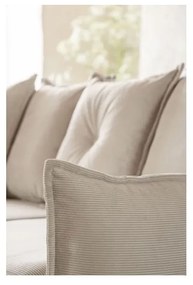 Бежов ъглов диван от велур (променлив) Lazy Lukka - Miuform