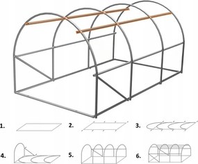 Градински политунел EXTRA 2 x 3 м с врата на панти