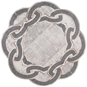 Сив/бежов кръгъл килим ø 100 cm - Vitaus