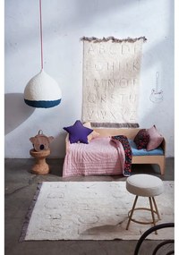 Кремав ръчно изработен памучен детски килим подходящ за пране 90x130 cm ABC – Lorena Canals