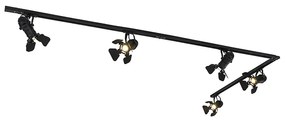 Интелигентна релсова система черна 5-лампи с включен WiFi GU10 - Movie