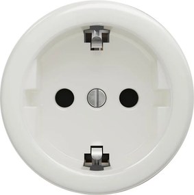 Kliklap - Ретро домашен контакт SCHUKO 230V/16A без рамка, керамичен, бял