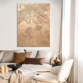 Ръчно рисувана картина 88x118 cm Metallic Brown – Malerifabrikken