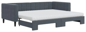 3196716 vidaXL Легло за спане с ракла без матрак, 90x200 см, кадифе