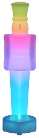 Коледна настолна лампа бяла с LED димируема и акумулаторна RGBW-IC - Nutcracker