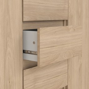 Скрин от дъбов декор в естествен цвят 121x91x50 cm Naia – Tvilum