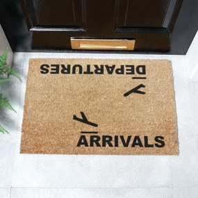 Изтривалка от кокосови влакна 40x60 cm Arrivals and Departures – Artsy Doormats