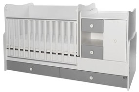 LORELLI Classic Трансформиращо се легло-люлка 190/72 см. MINI MAX БЯЛО/STONE GREY