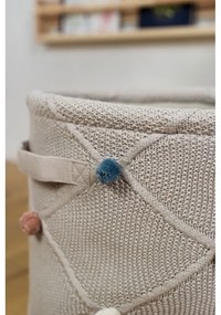 Светлокафява текстилна детска кошница за играчки ø 30x35 cm Taupe – Kindsgut
