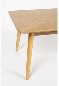 Масичка за кафе с дъбов плот в естествен цвят 60x120 cm Fabio – White Label