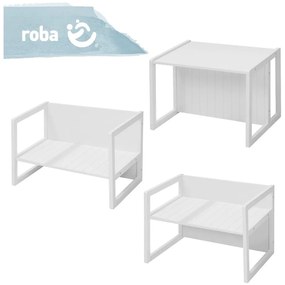Бяла детска пейка Country Style – Roba