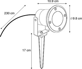 Комплект от 3 интелигентни градински прожектора черни вкл. кабел и щепсел 230cm IP65 - Basic