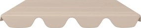 Резервен покрив за градинска люлка, бежов, 150/130x70/105 cм