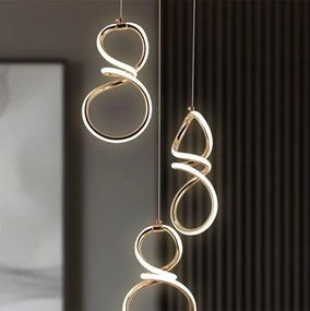 Висяща LED лампа G073-3CPR Gold