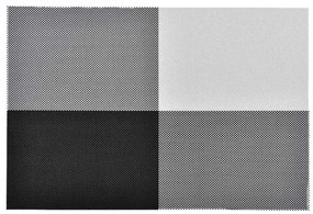 Черно-бяла пластмасова подложка 2 бр. 30x45 cm Chess - JAHU collections