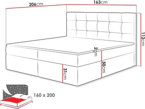 Тапицирано легло Luanda-160 x 200-Mpez