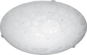 Плафониера ОЗОН LED, ø400, бял гланц, 18W, 4000K