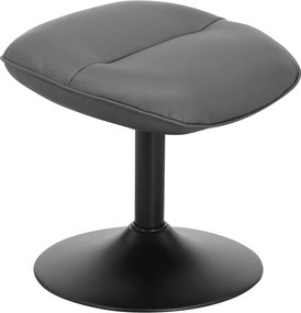 Сив релаксиращ фотьойл с табуретка от изкуствена кожа Istad – Støraa