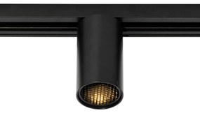 Модерен черен прожектор за 1-фазна релсова система GU10 50mm - Iconic Ruby Honey