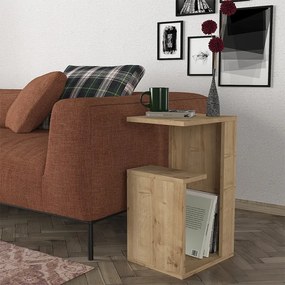 Меламинов страничен маса Розана в сапфирен дъбов цвят 35x29,5x60см.