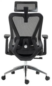 Офис стол Aero Trone Lite, До 120 кг, Ергономичен, Дишаща мрежа, Черен