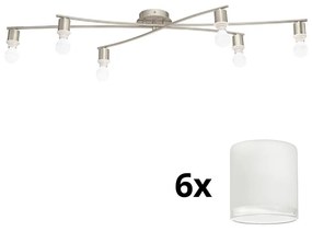 Eglo - LED Плафониера MY CHOICE 6xE14/4W/230V  хром/бял