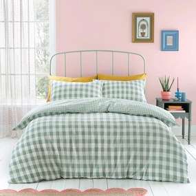Зелено единично спално бельо 135x200 cm - Catherine Lansfield