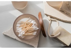 Бежов стъклен органайзер за баня за памучни тампони Modest – Mette Ditmer Denmark