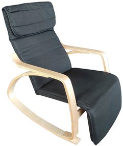 Люлеещ се стол Roy-черен