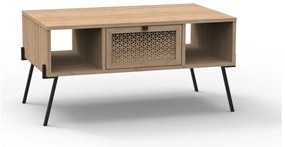 Масичка за кафе от декор от дъб в естествен цвят 60x100 cm Evan – Marckeric