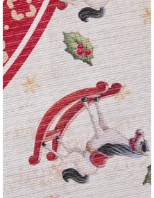 Червен кръгъл килим с коледен мотив ø 160 cm Toy's Delight Rocking Horse – Villeroy&amp;Boch