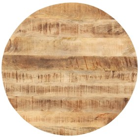 286005 vidaXL Плот за маса, мангово дърво масив, кръгъл, 25-27 мм, 50 cм