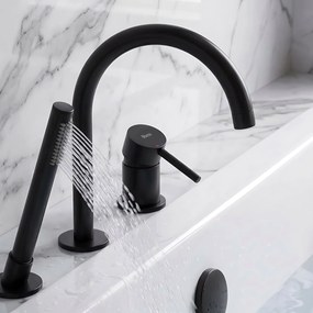 Смесител за Вана с 3 Отвора Rea Lungo Black