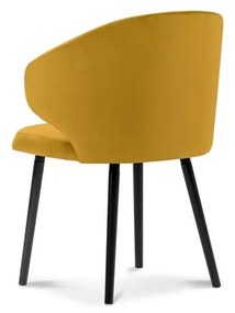 Жълт трапезен стол с кадифена тапицерия Nemesis - Windsor &amp; Co Sofas